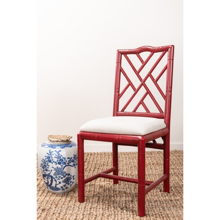 Red discount bamboo chair